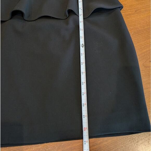 Jay Godfrey Black Cut Out Waist Sleeveless Ruffle Sheath Midi Dress, size 4 - Picture 4 of 7